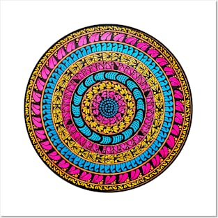 Handmade colorful mandala Posters and Art